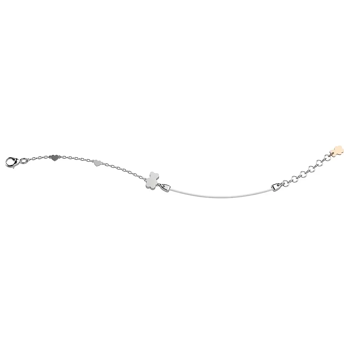 Bracciale Nanan in Argento Cuore E Orso