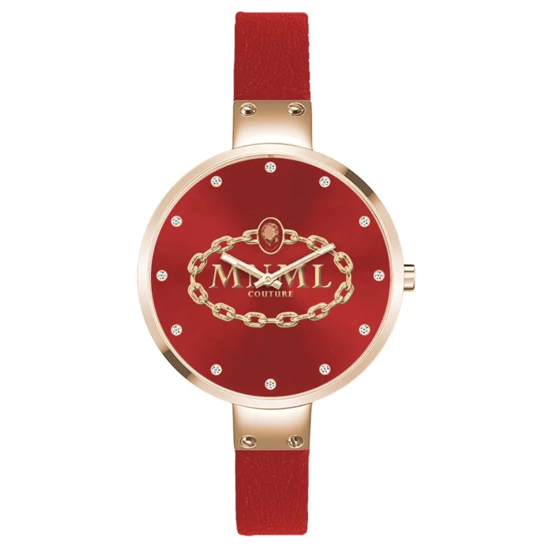 Orologio Donna Mnml al Quarzo con Quadrante Rosso 34 mm