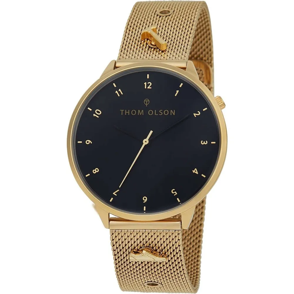 Orologio Unisex Thom Olson al Quarzo con Quadrante Nero 40 mm