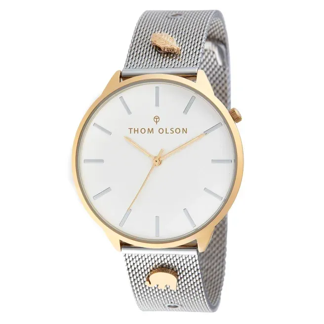 Orologio Unisex Thom Olson al Quarzo con Quadrante Bianco 40 mm