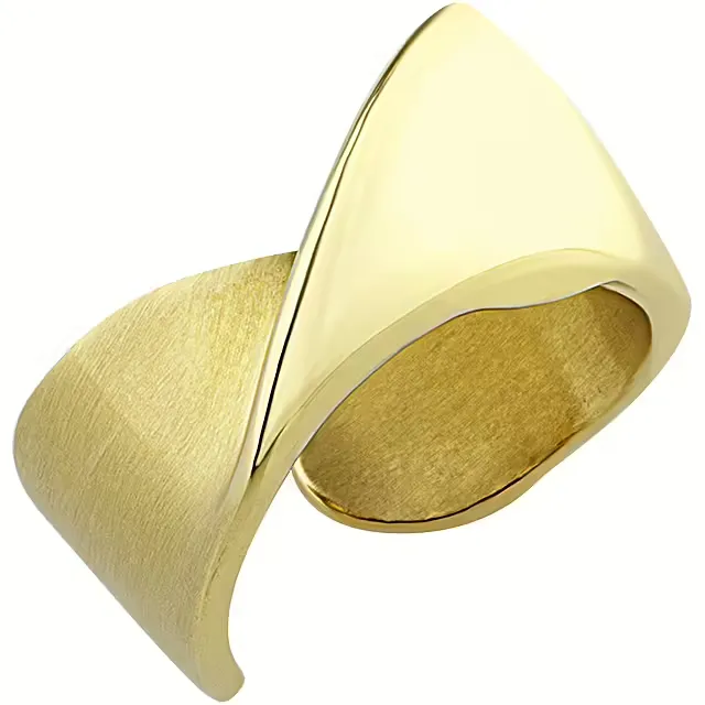 Anello Donna Breil Retwist Fascia in Acciaio Dorato