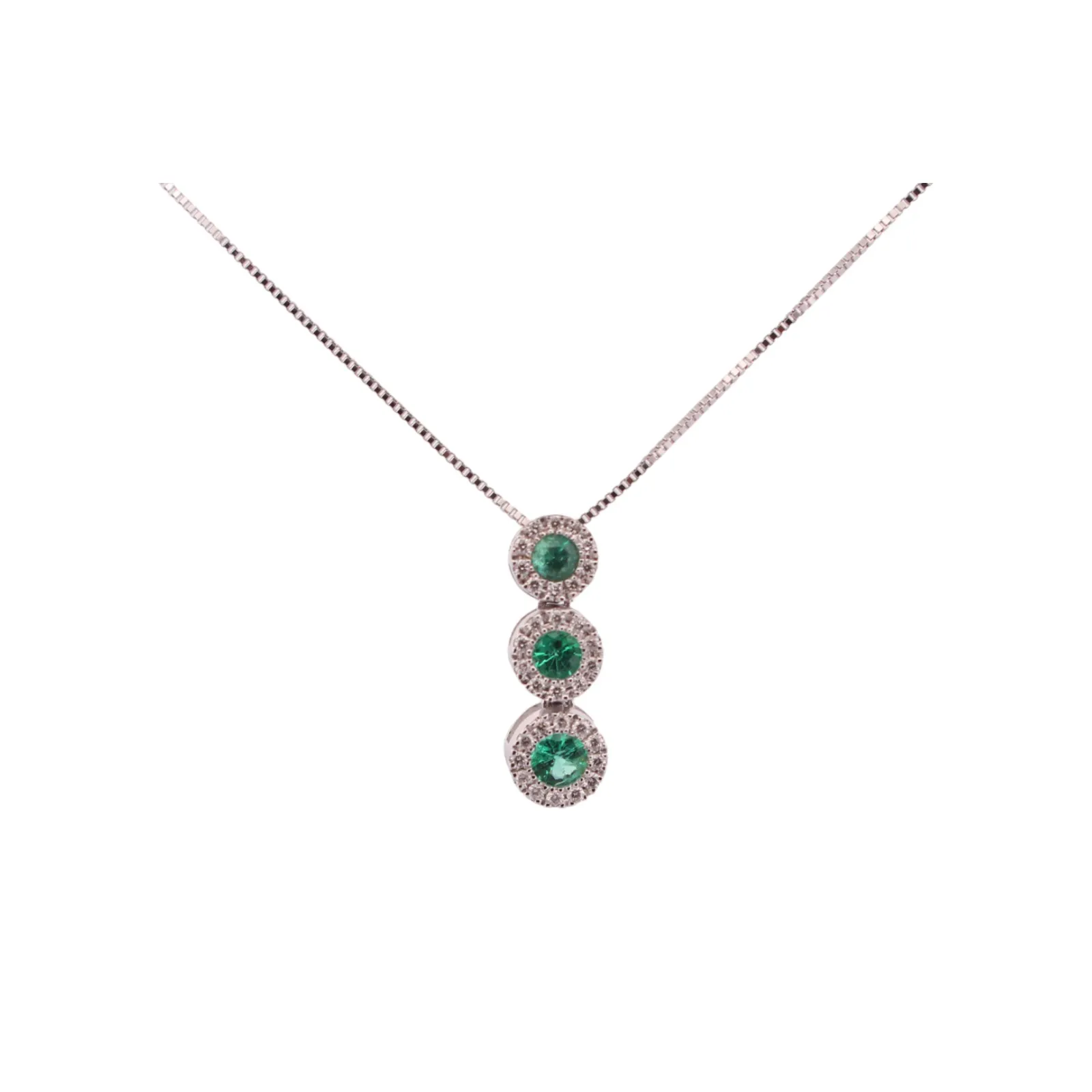 Collana Donna Davite Delucchi con Smeraldi e Diamanti