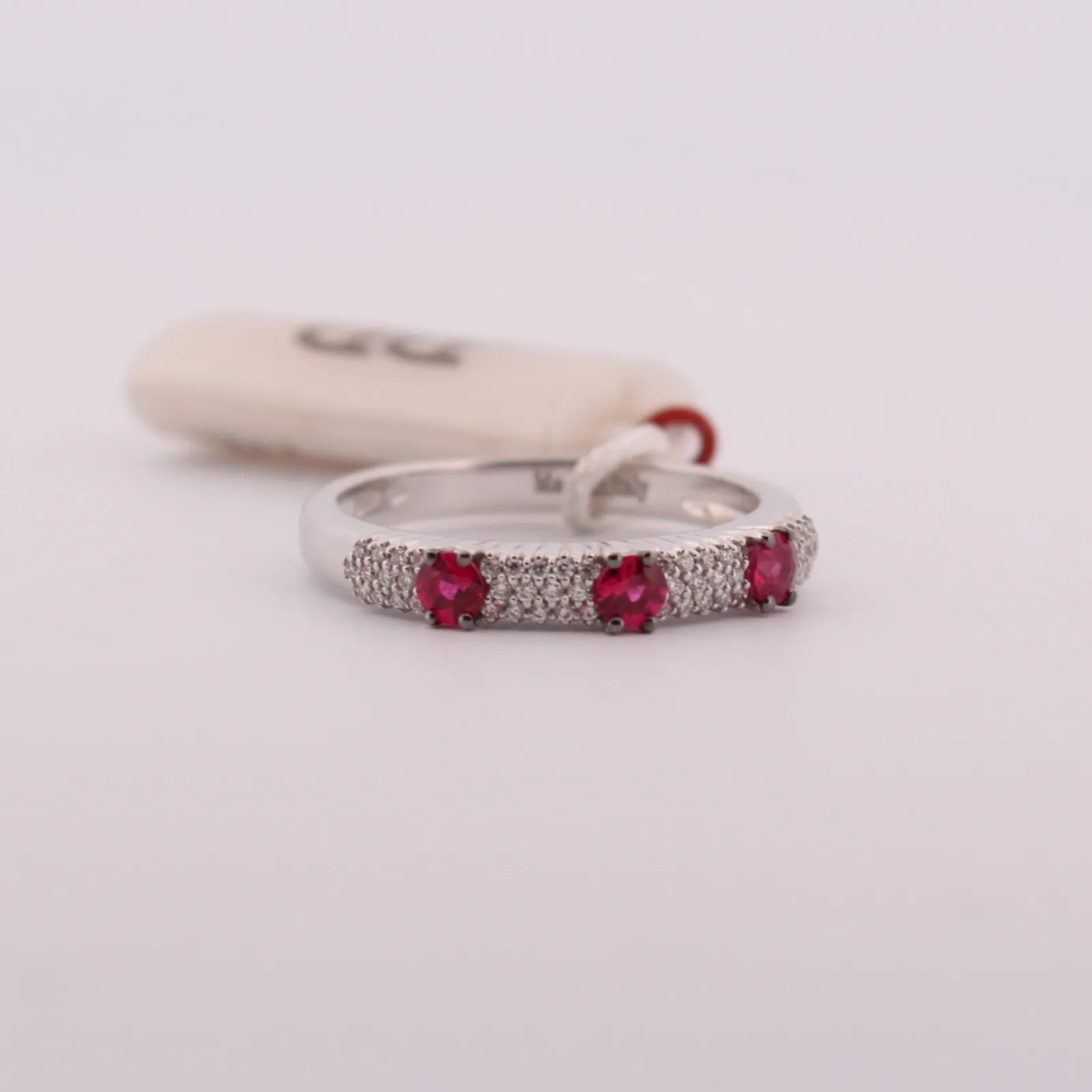 Anello Donna Davite Delucchi Veretta con Rubini e Diamanti