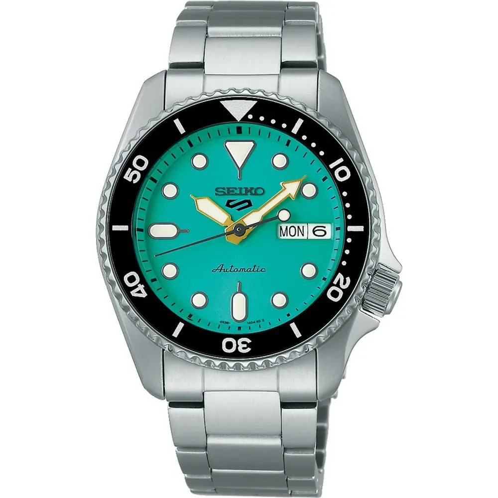 Orologio Uomo Seiko 5 Sports 3 Sfere Automatico con Quadrante Verde 38 mm