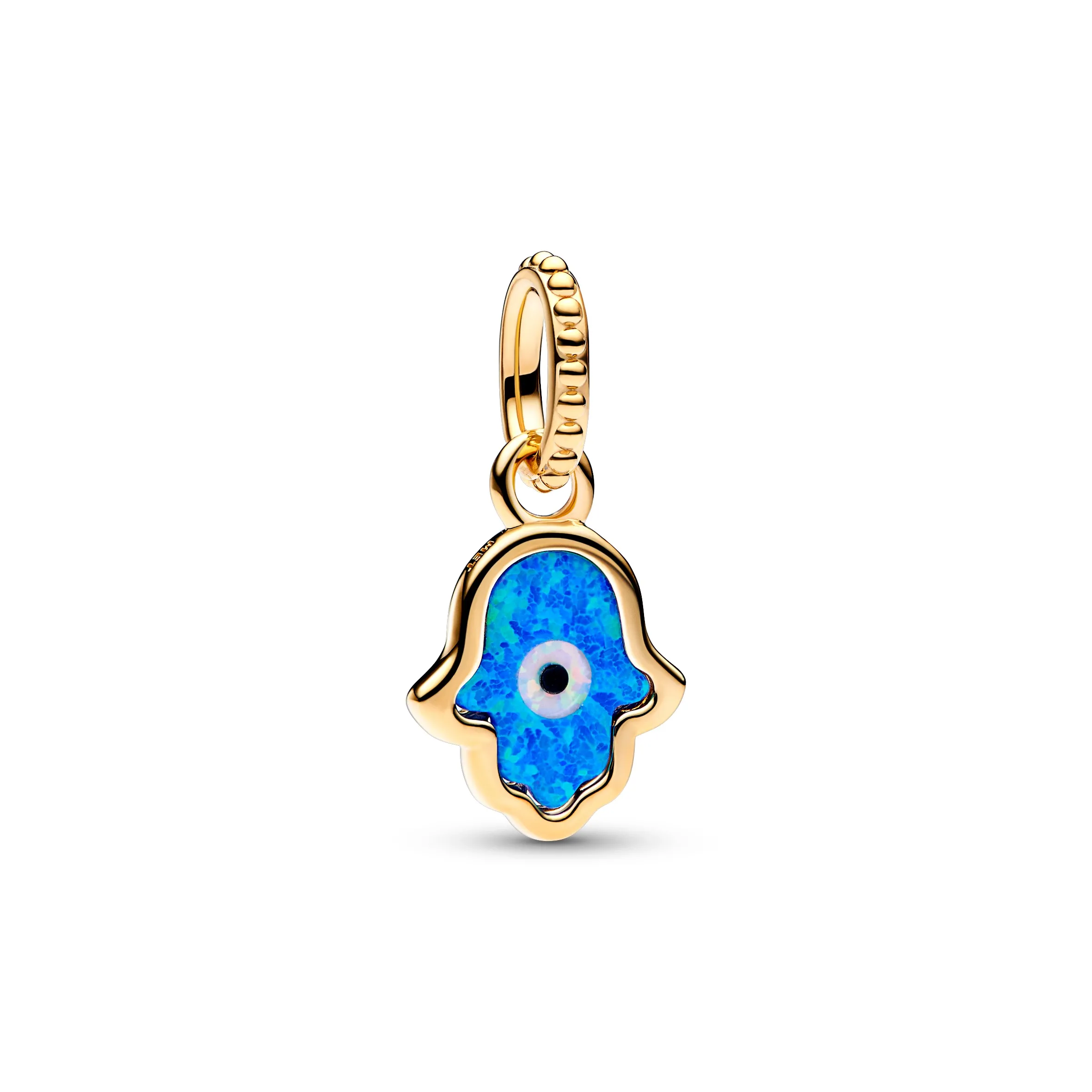 Charm Pendente Mano di Fatima Opale Blu Pandora Me