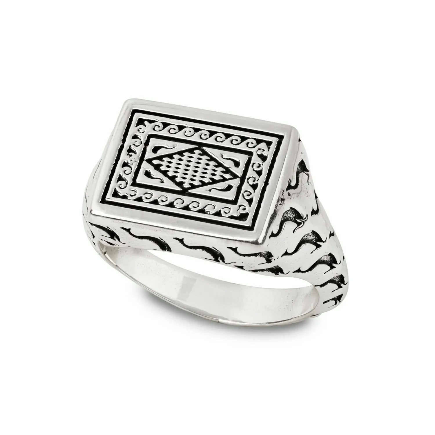 Anello con mosaico delfini 27872 - GERARDO SACCO