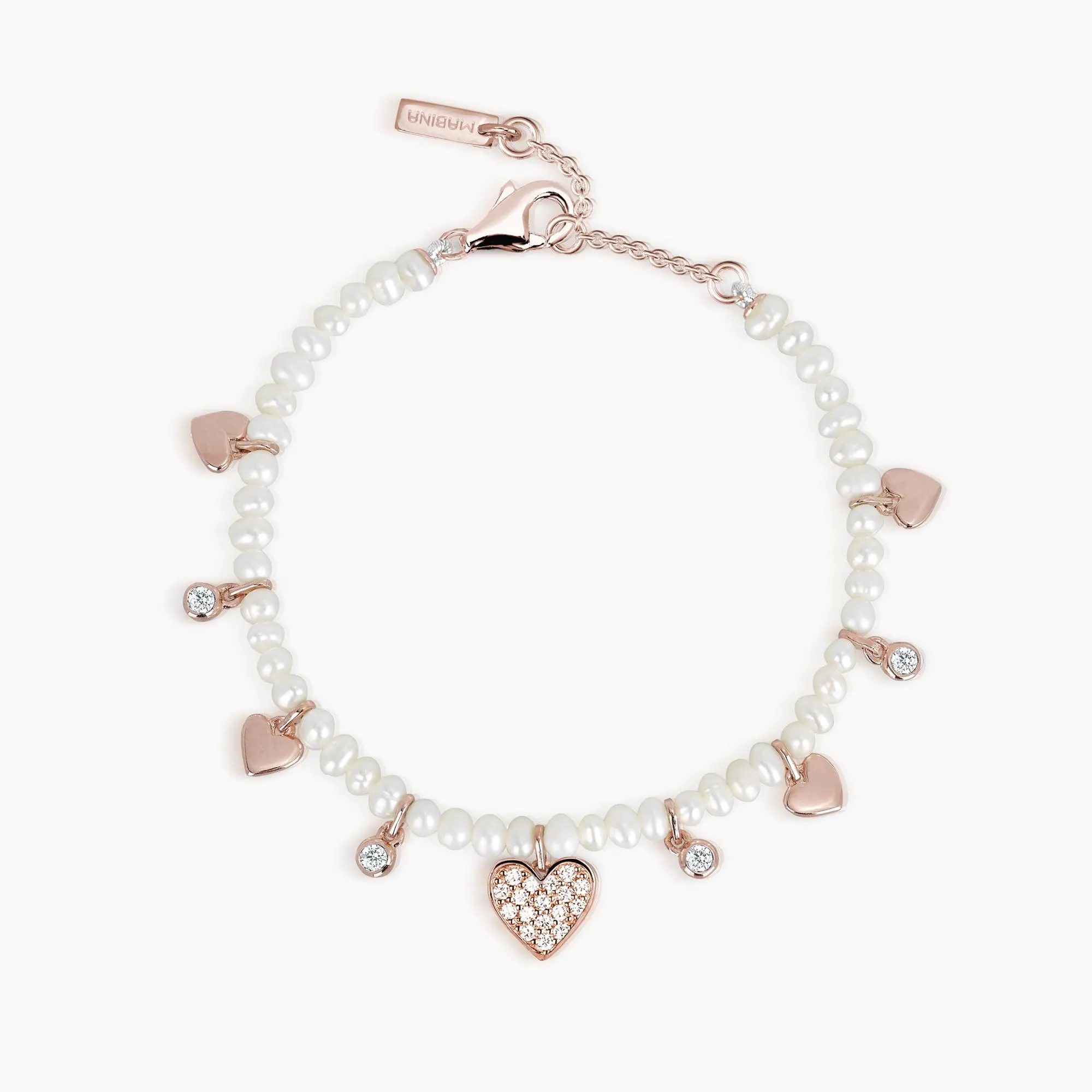 Bracciale Mabina Donna ONE LOVE Cuori Rosè
