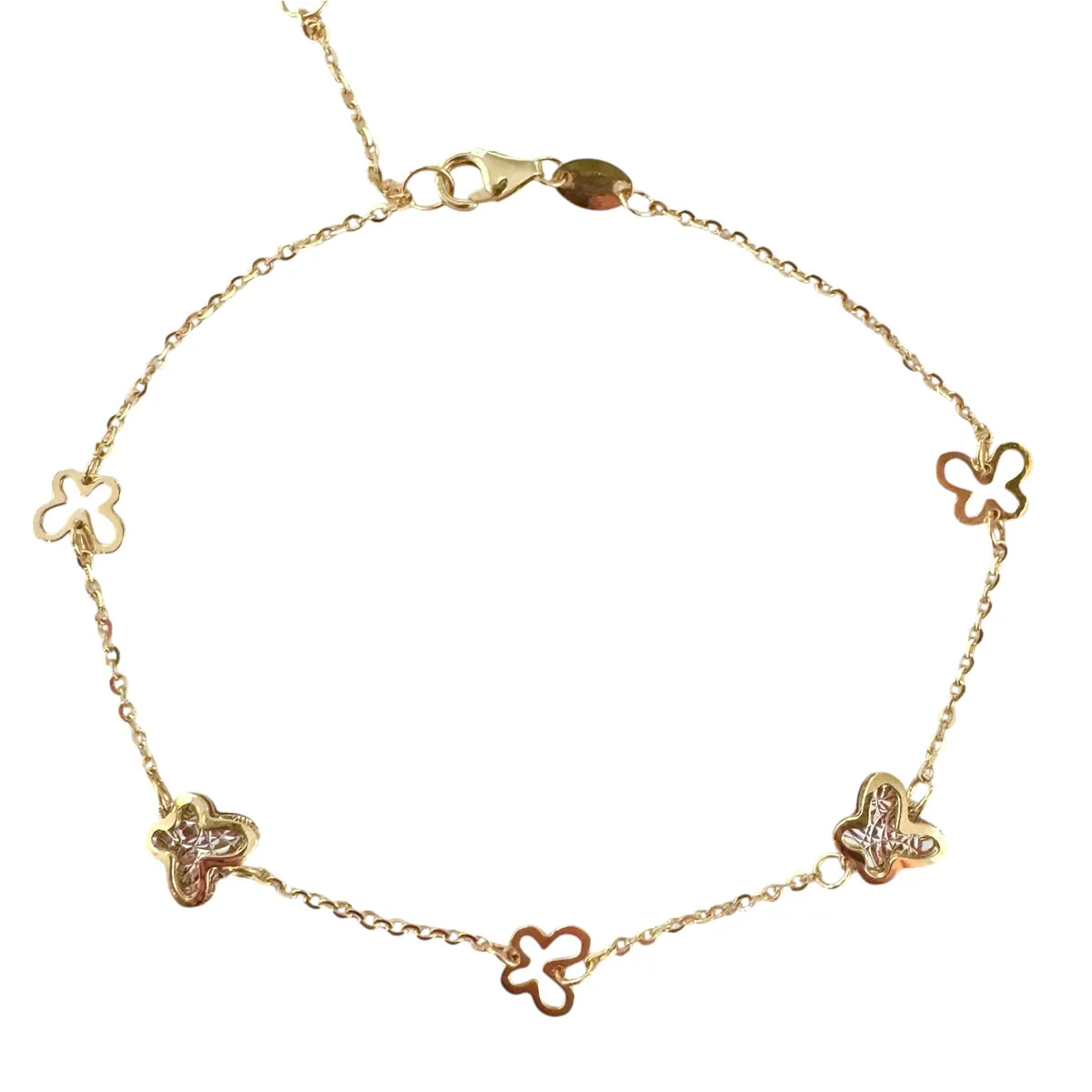 BRACCIALE CINQUE FARFALLE LAVORATE