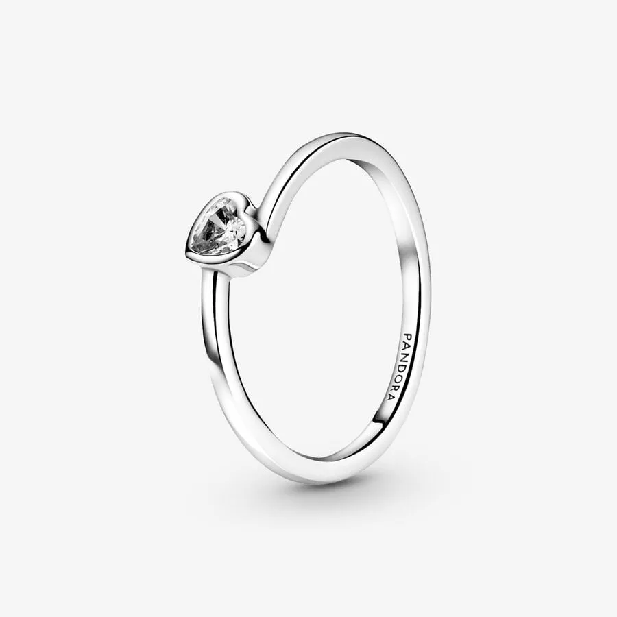 Anello Pandora Cuore Inclinato