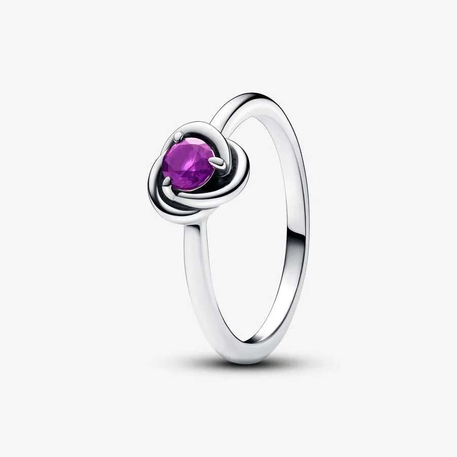 Anello Pandora Cerchio Eterno Viola Febbraio