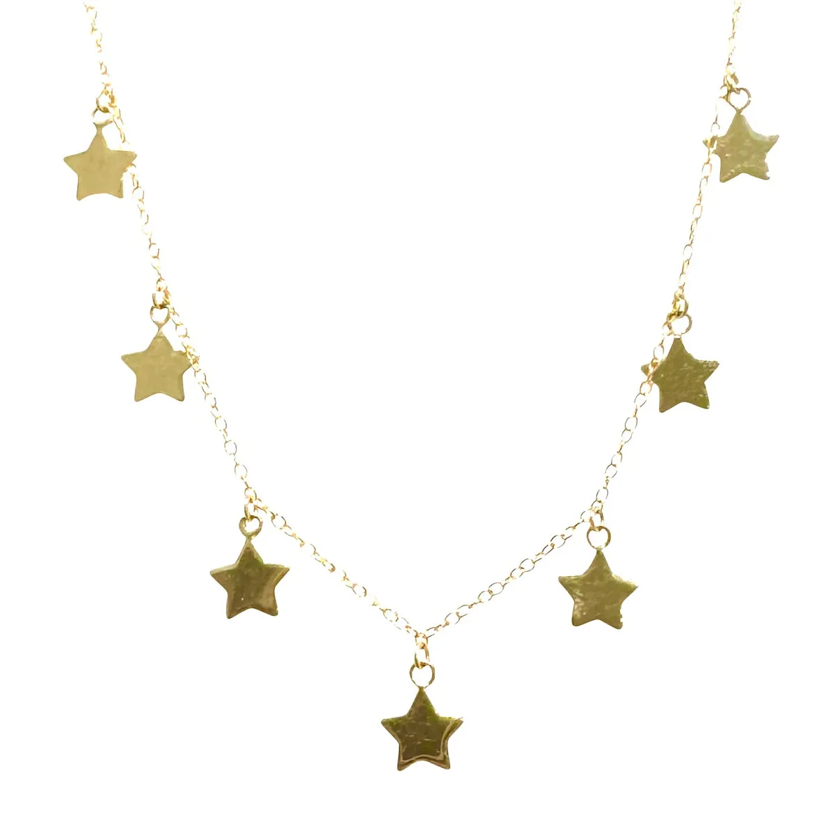 COLLANA STELLE PENDENTI IN ORO GIALLO