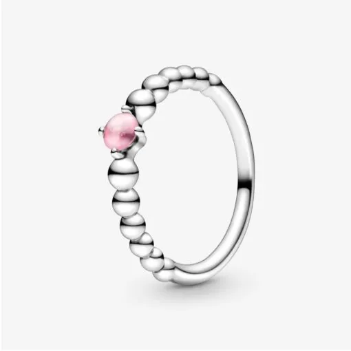 Anello Pandora Petalo Rosa Decorato con Sfere