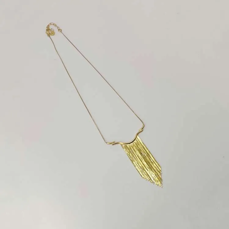 Collana Frange in argento dorato