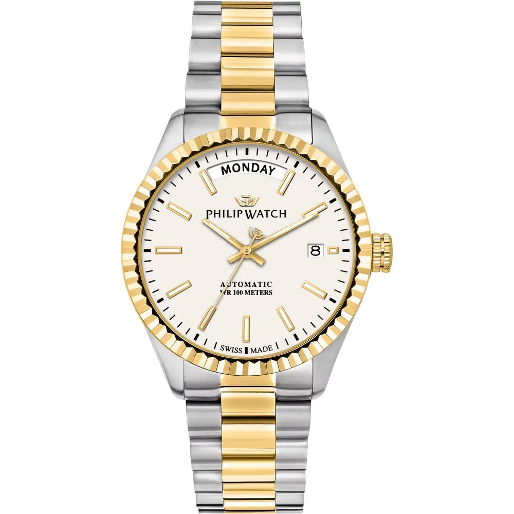 Orologio Uomo Philip Watch Caribe al Quarzo con Quadrante Bianco 39 mm