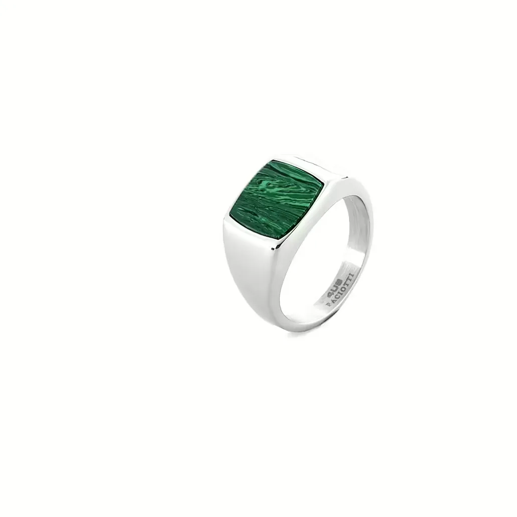 Anello Uomo Paciotti Pietra Verde