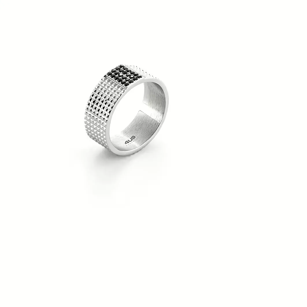 Anello Uomo Paciotti Zirconi Neri