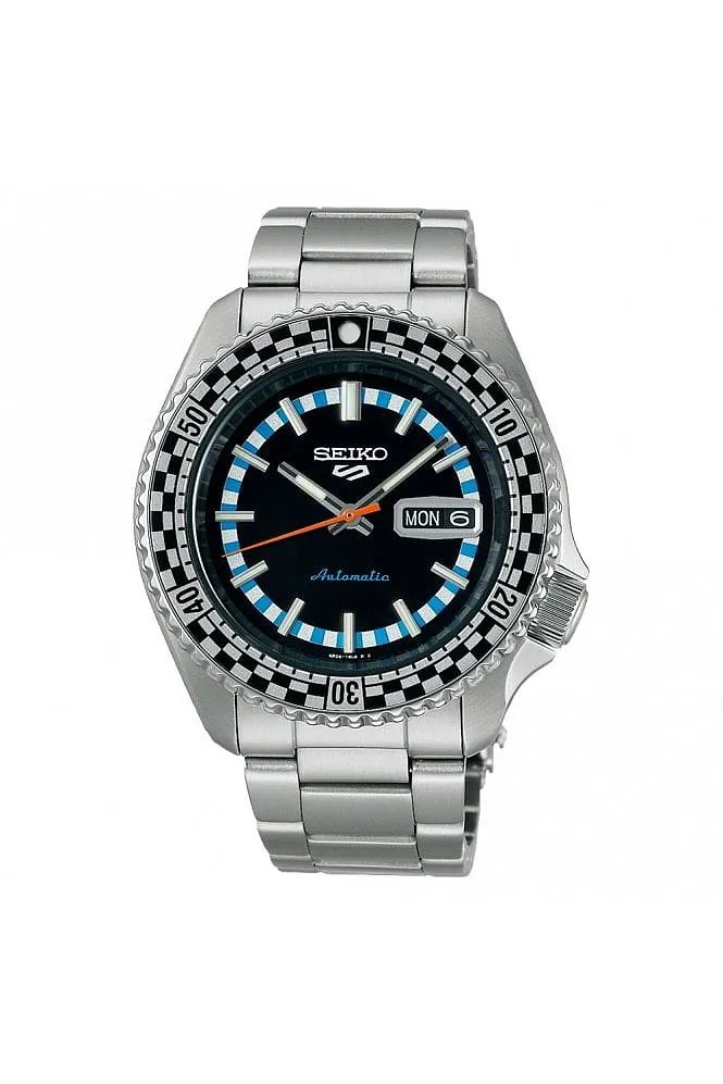 Orologio Uomo Seiko 5 Sfere Automatico con Quadrante Nero 43 mm