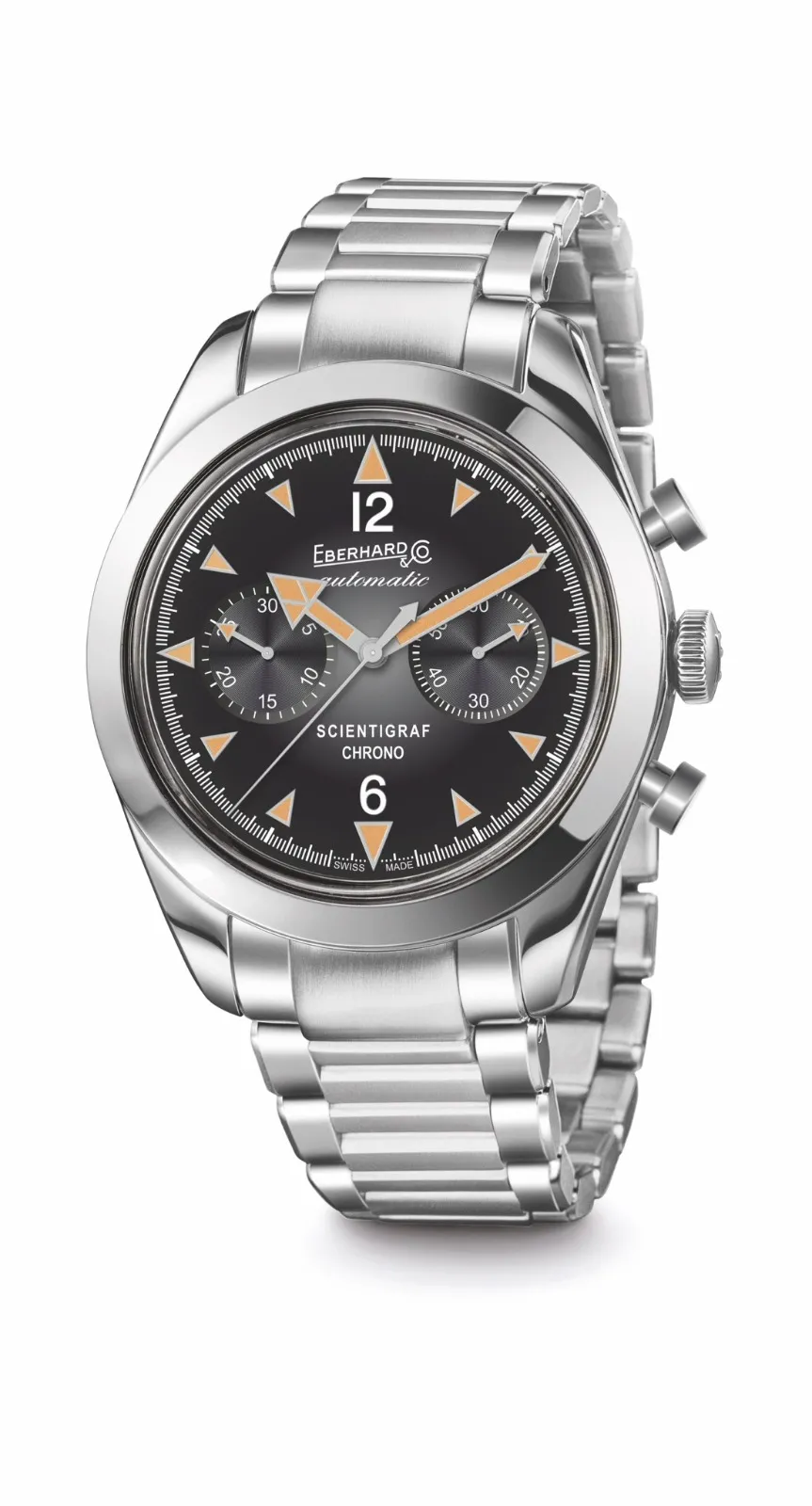 Orologio Uomo Eberhard Scientigraf Chrono Automatico con Quadrante Nero 41 mm