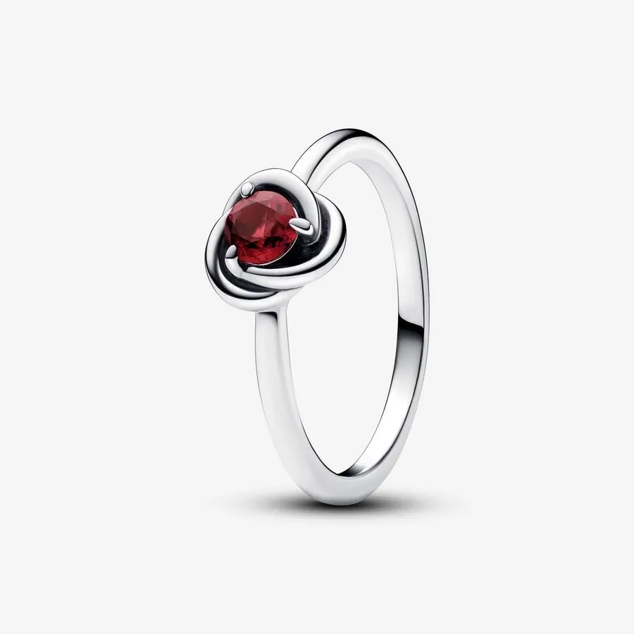 Anello Pandora Cerchio Eterno Rosso Luglio