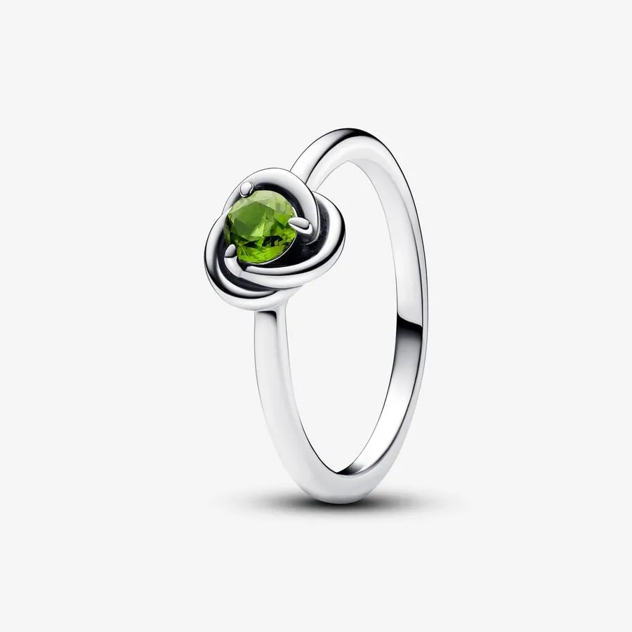 Anello Pandora Cerchio Eterno Verde Agosto