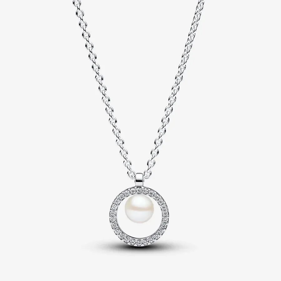 Collana Pandora con Perla D'acqua Dolce Coltivata E Pavè