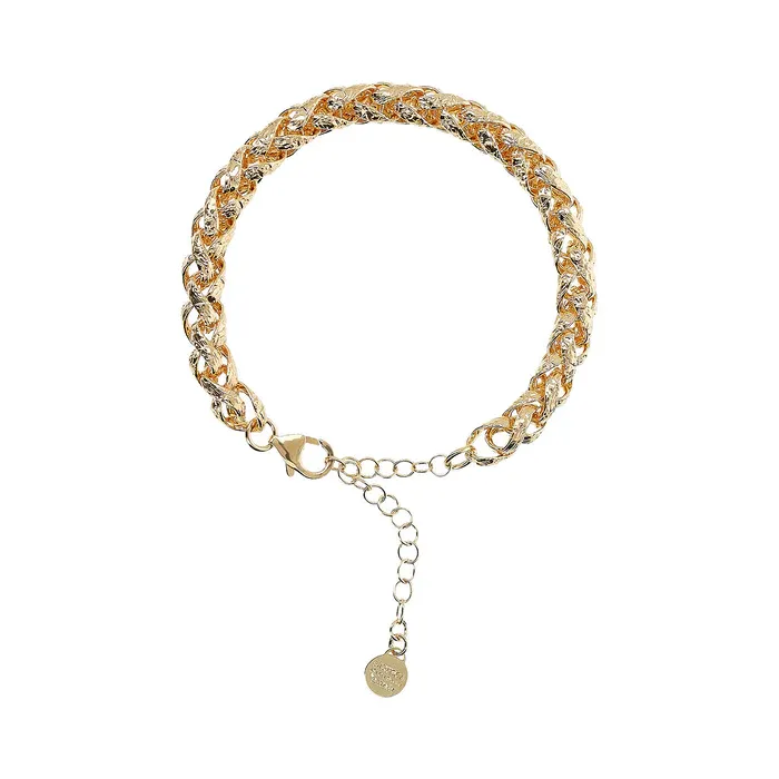 Bracciale Donna Etrusca Maxi Catena Spiga Martellata