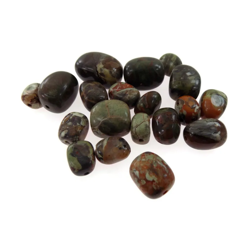 19 pietre di diaspro variegato burattato varie misure