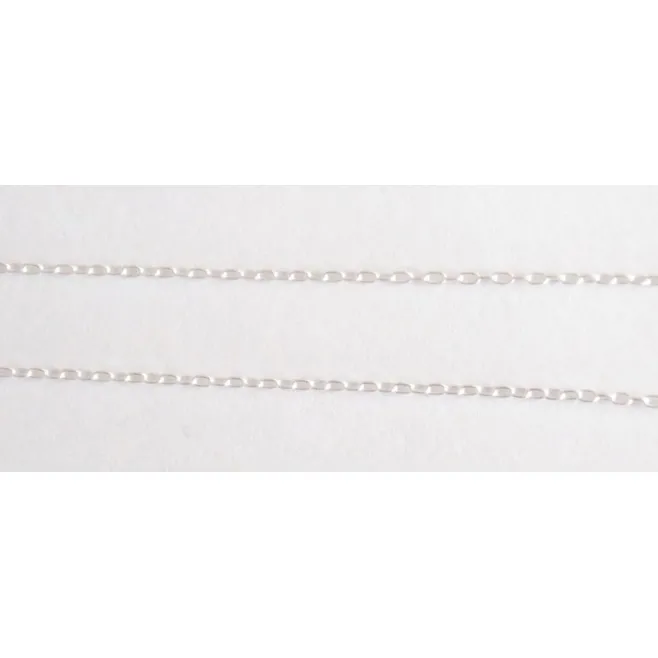 50 cm. di catena ovali piccoli  in argento 925 Italy 2,5x1,5  mm.