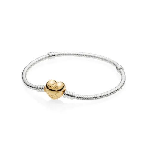 Bracciale pandora moments con chiusura a cuore - 560719