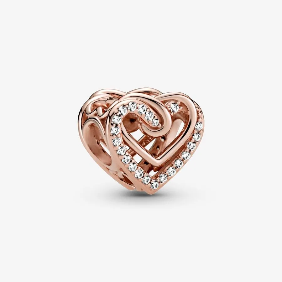 Charm Pandora Cuori Intrecciati con Pietre