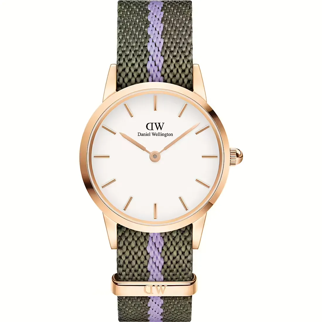 Orologio Donna Daniel Wellington Iconic Nato al Quarzo con Quadrante Bianco 28 mm