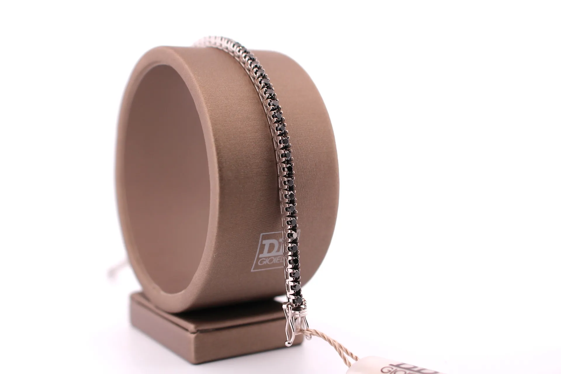 Bracciale Unisex Tennis Davite Delucchi con Diamanti Neri