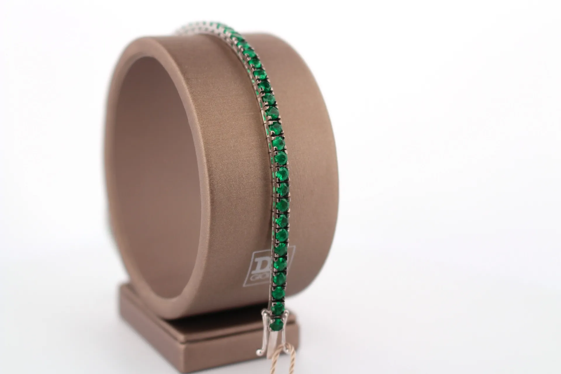 Bracciale Unisex Tennis Davite Delucchi con Smeraldi