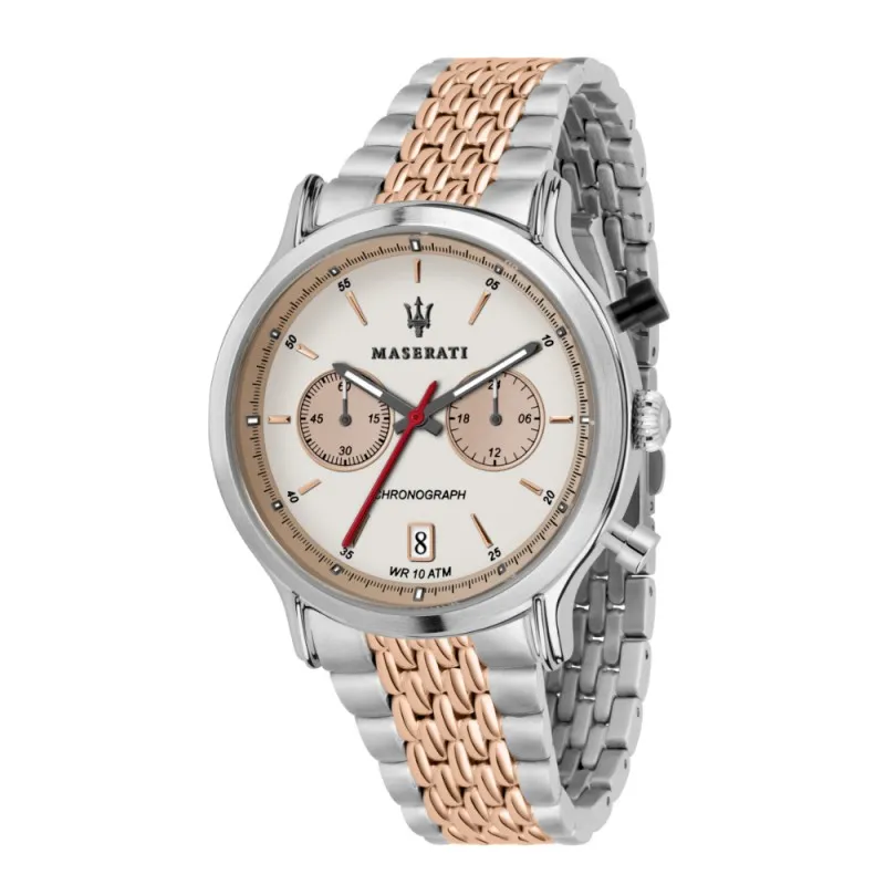 Orologio Uomo Maserati Legend al Quarzo con Quadrante Bianco 42 mm