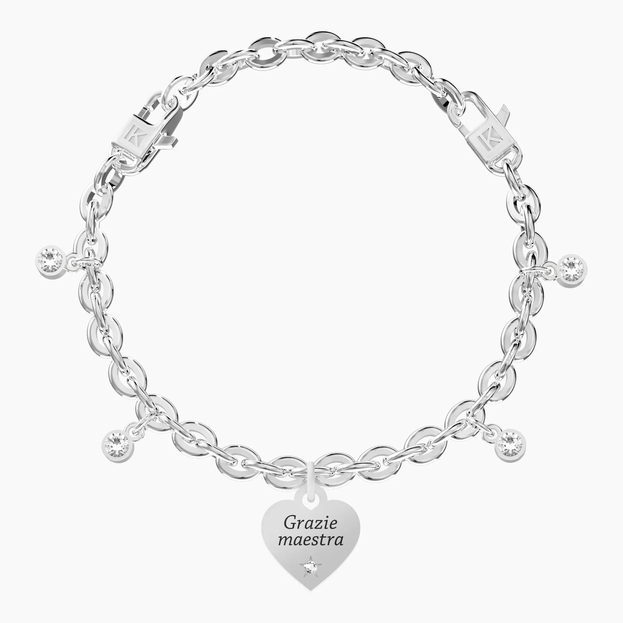 Bracciale Donna Kidult Regolabile con Cuore Maestra