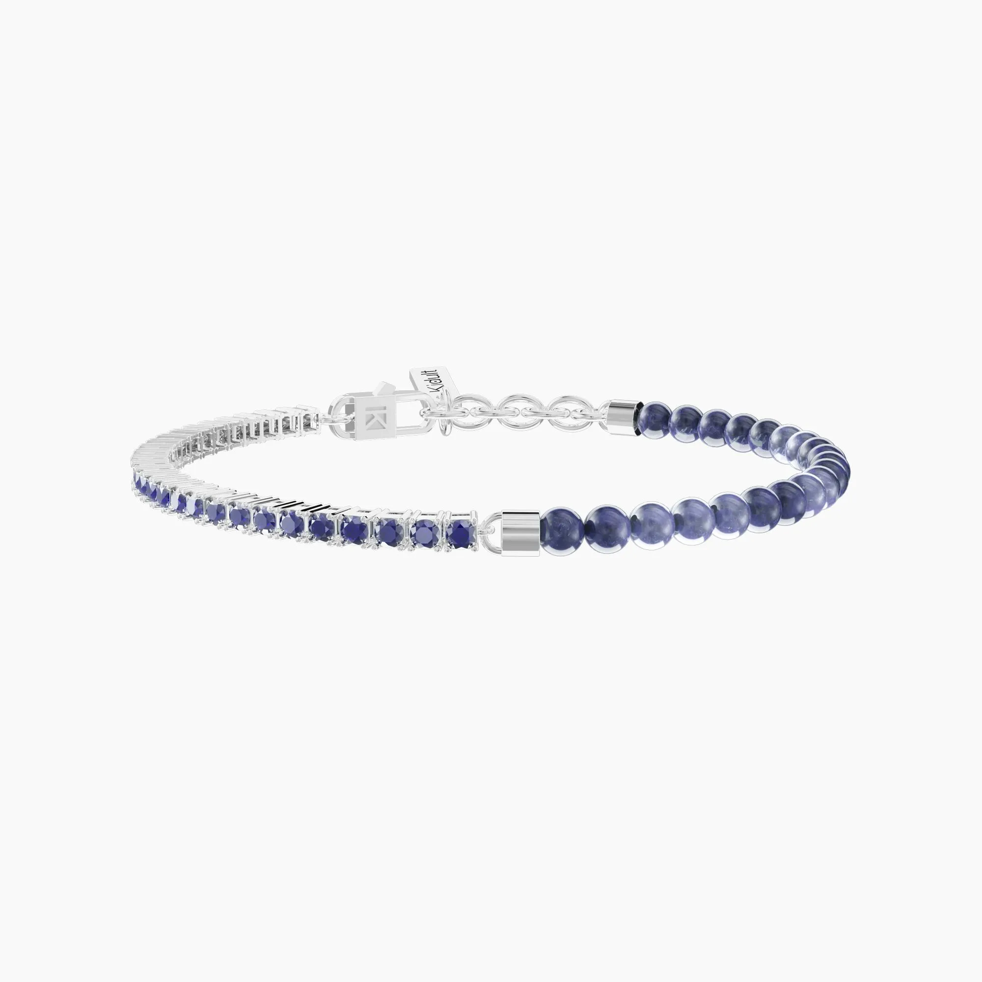 Bracciale Tennis Uomo Kidult con Zaffiri E Sodalite Blu