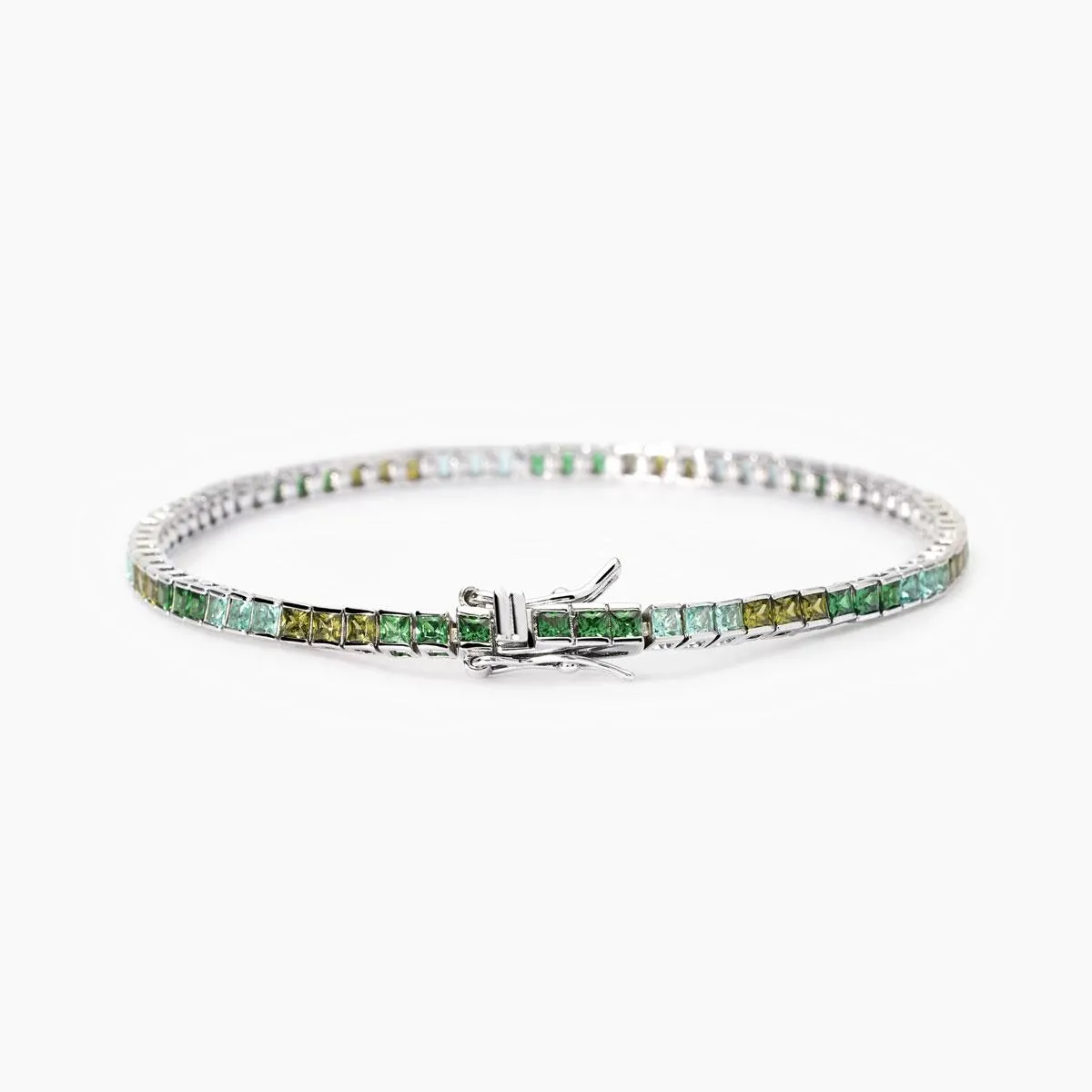 Bracciale Donna Mabina Tennis con Zirconi Multicolor Verdi