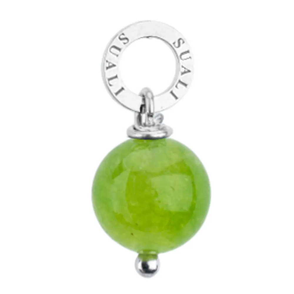 Charm Unisex Suali Giada Verde Diametro mm 10