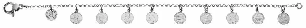 BRACCIALE MONETINE cm 19 - GIOVANNI RASPINI