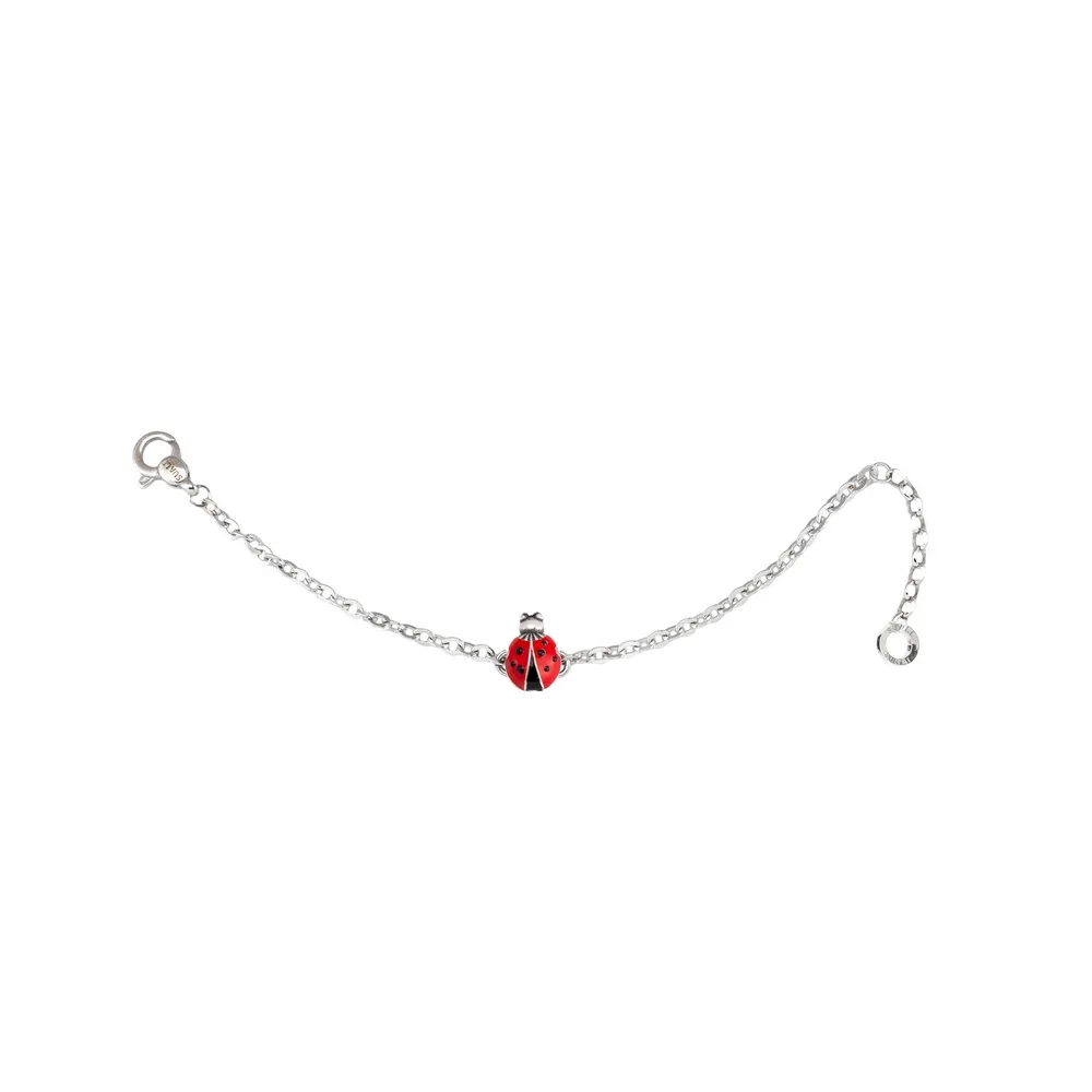 Bracciale Suali Kids con Charm Smaltato Coccinella