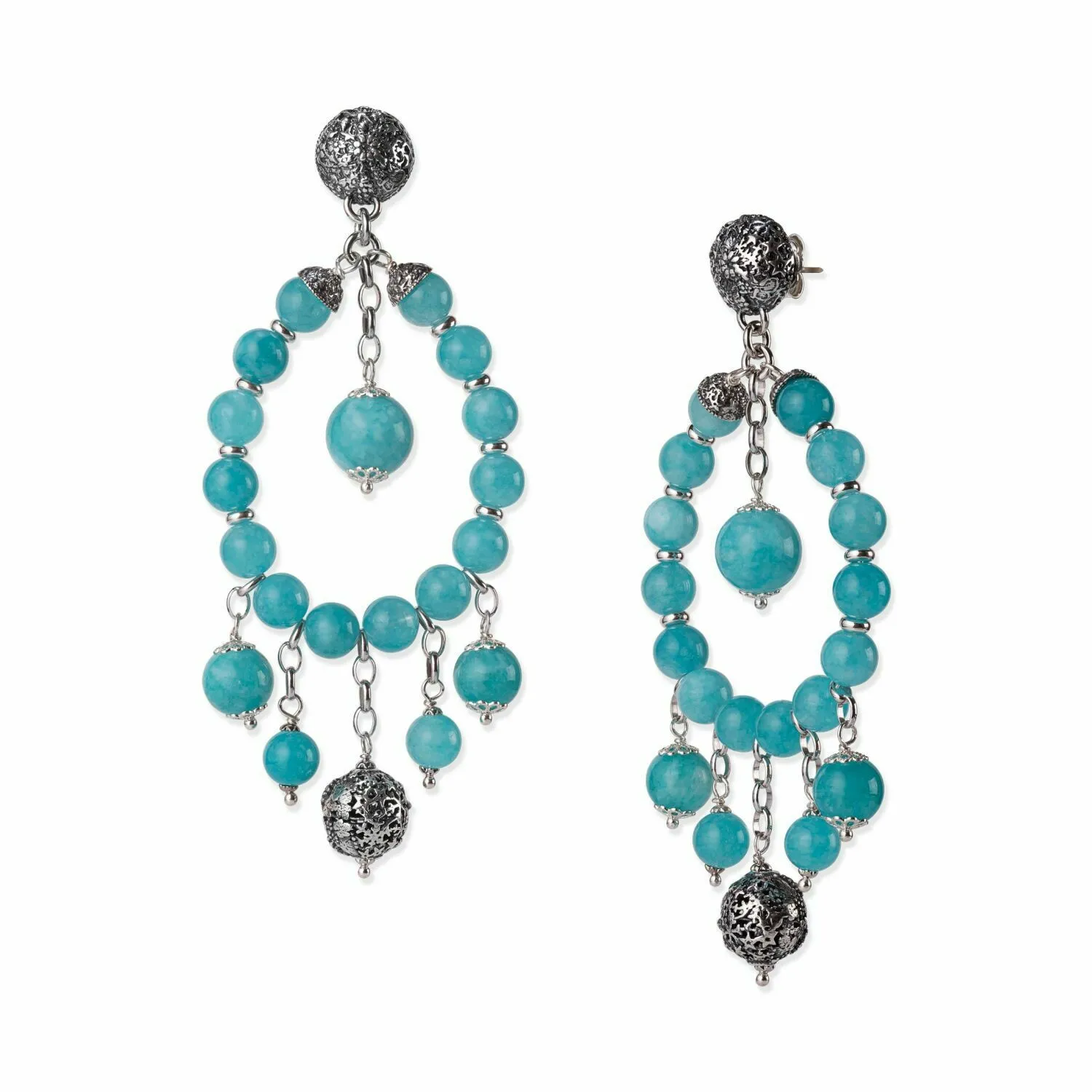 Orecchini con Pietre e Sinacoli Azzurro - GERARDO SACCO