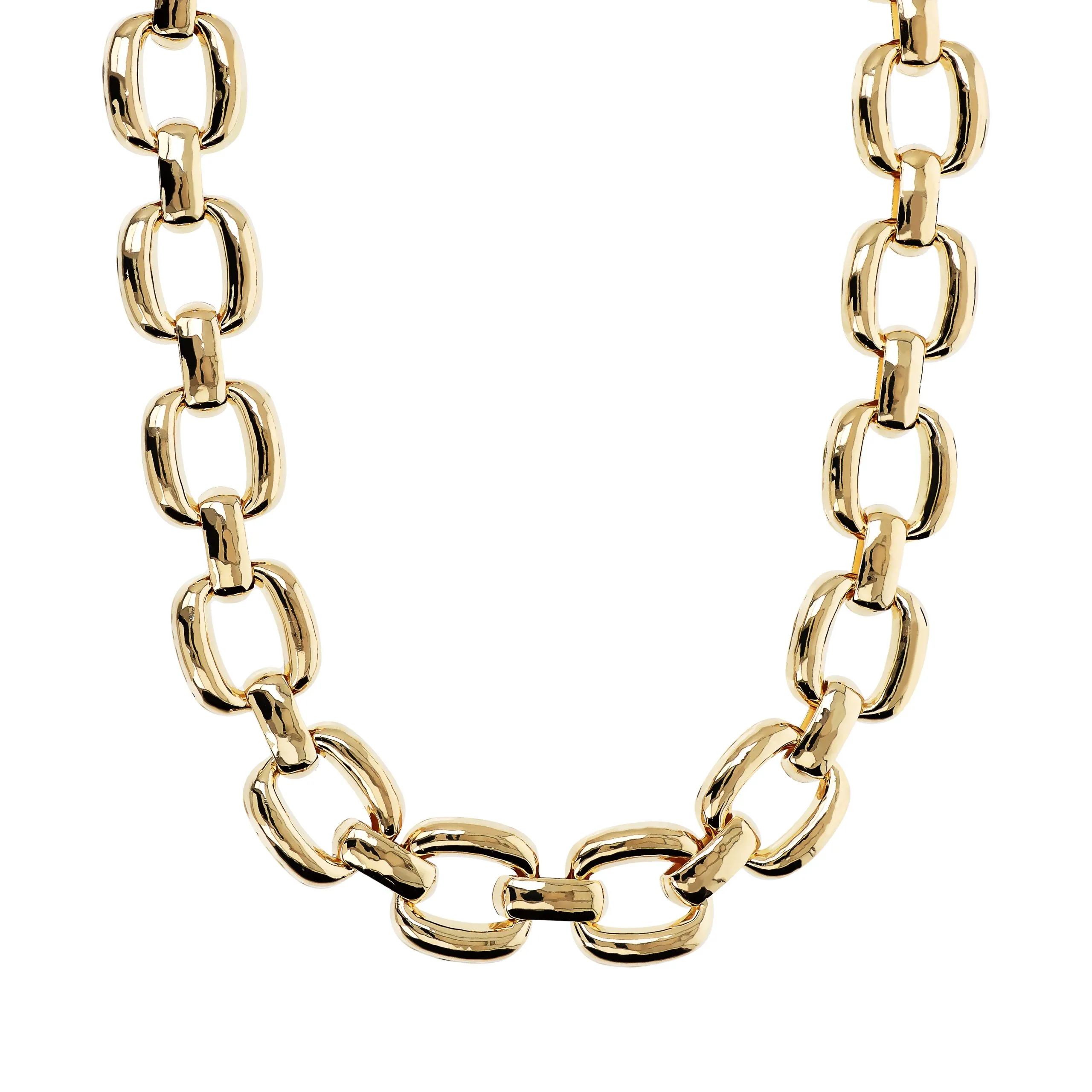 Collana Etrusca Girocollo Maxi Maglie Quadrate Martellate