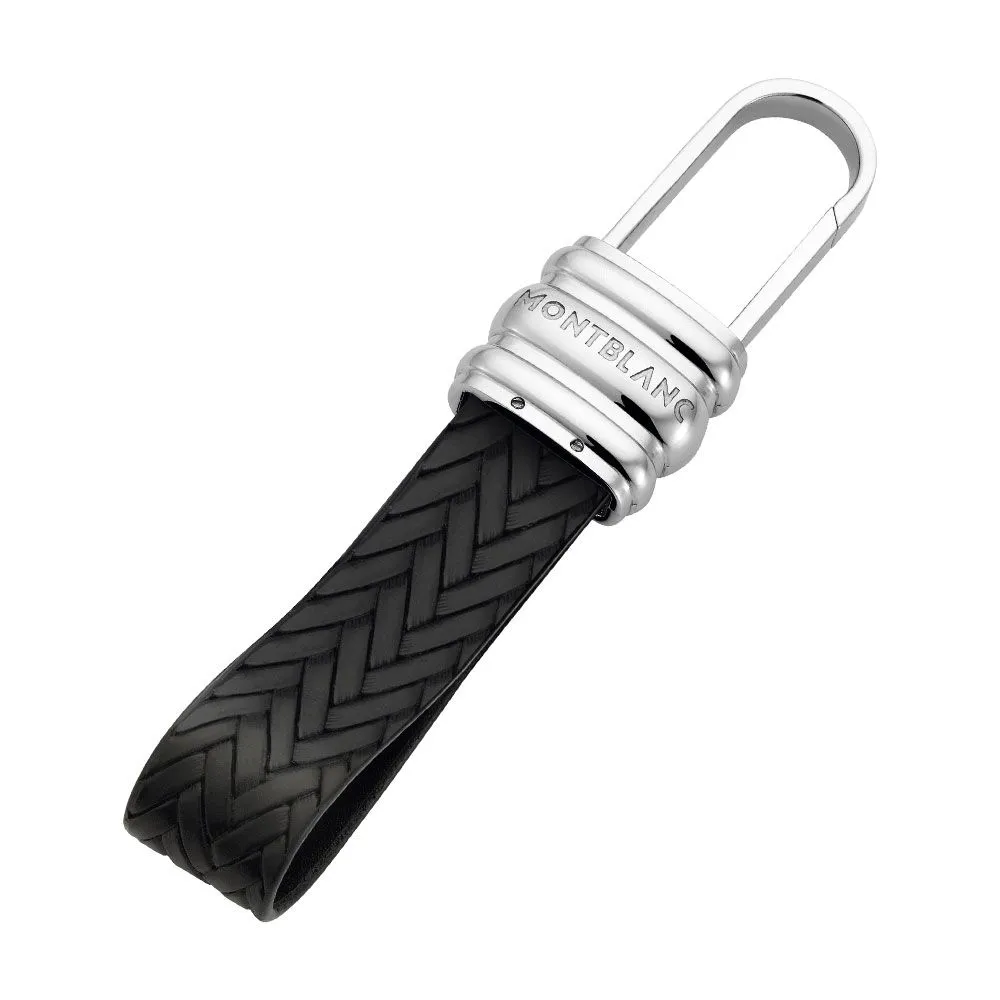 Portachiavi Montblanc con Pelle Meisterstück Nera Intrecciata