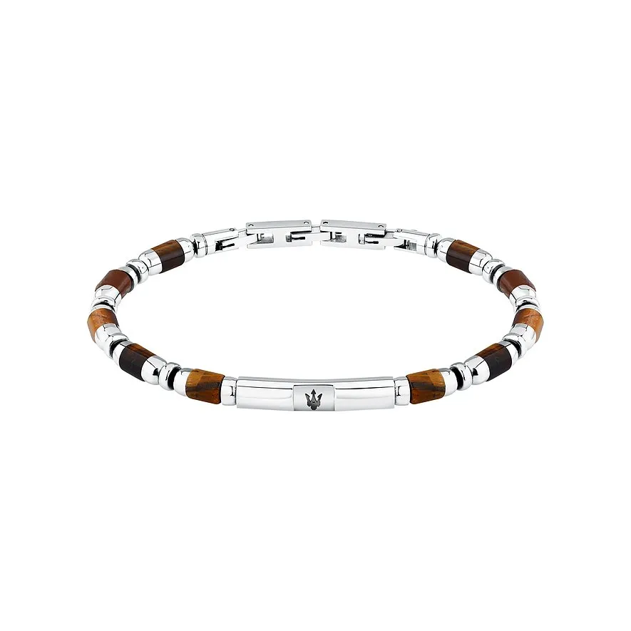 Bracciale Uomo Maserati Iconic con Occhio di Tigre