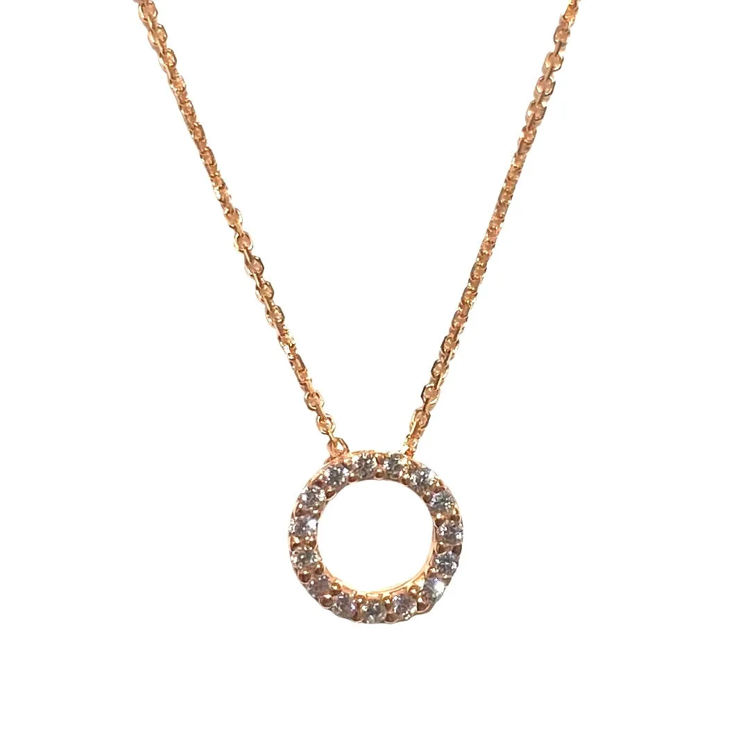 COLLANA CERCHIO ORO ROSA