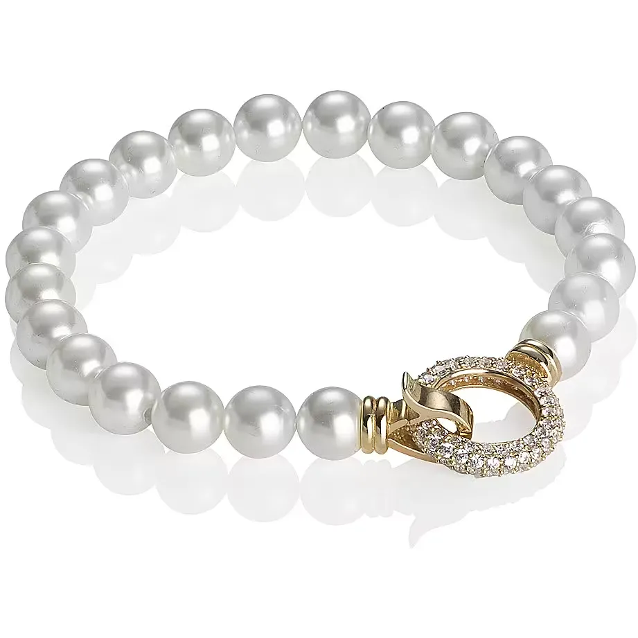 Bracciale Donna Boccadamo con Filo di Perle e Zirconi