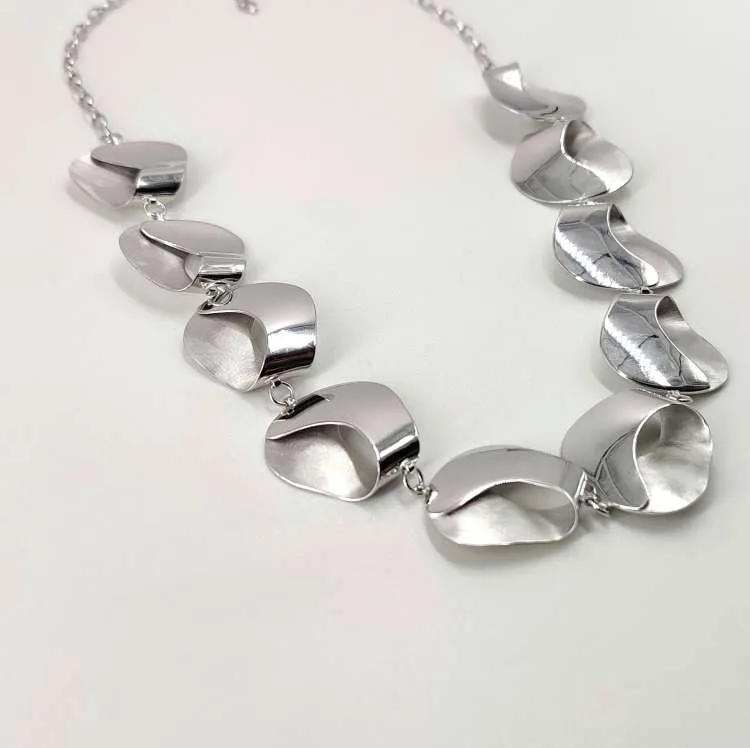 Collana Couple in argento rodiato