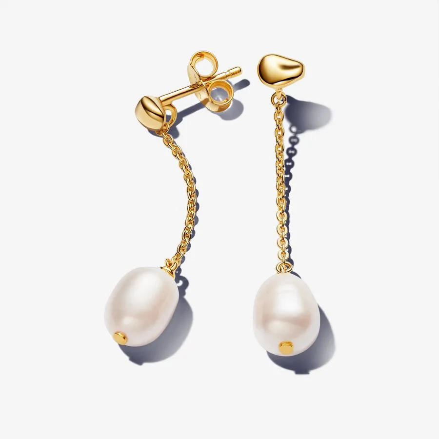 Orecchini Pandora Pendenti con Perle Coltivate D'acqua Dolce Trattate