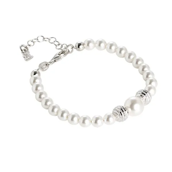 Bracciale Donna Boccadamo con Perle e Sfere Diamantate