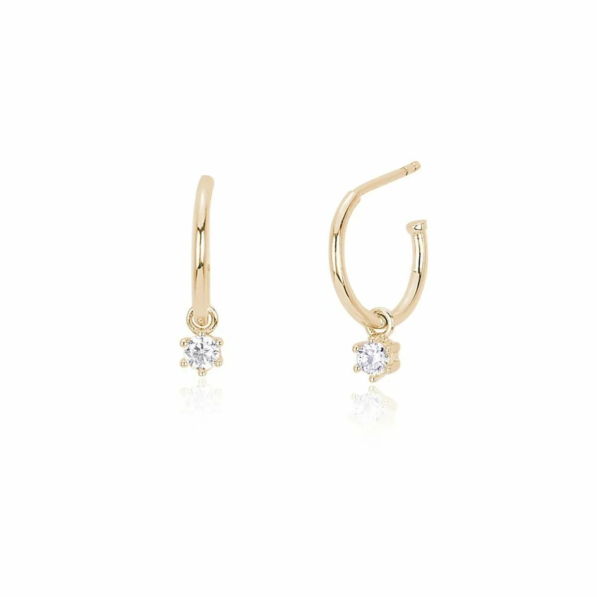 ORECCHINI CERCHIO CON PUNTO LUCE - MABINA GIOIELLI